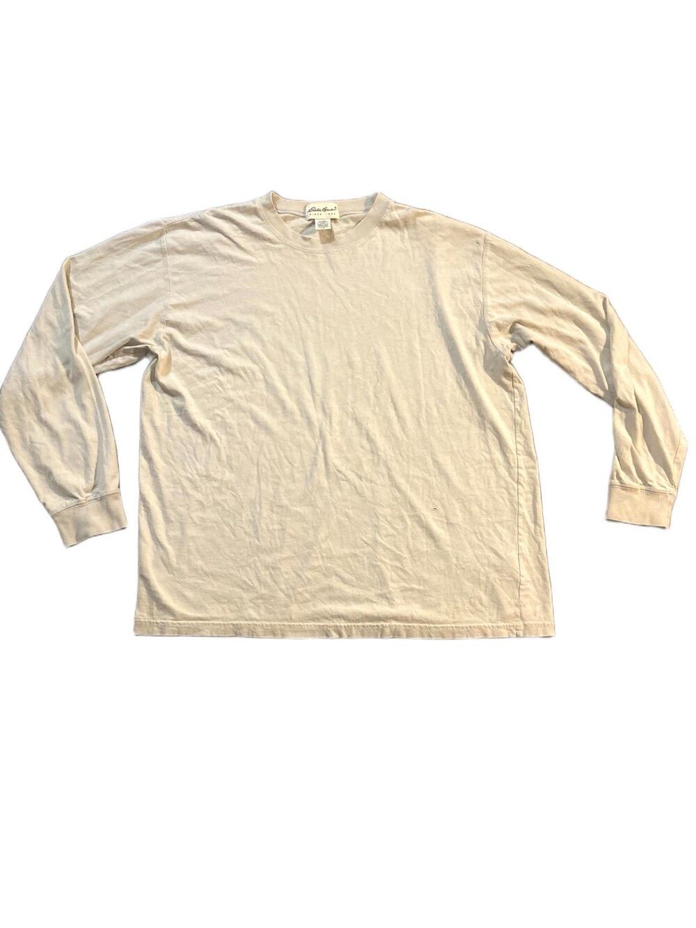 Vintage Eddie Bauer Long Sleeve Shirt Large 100% Cotton Made In USA 90s Y2K
